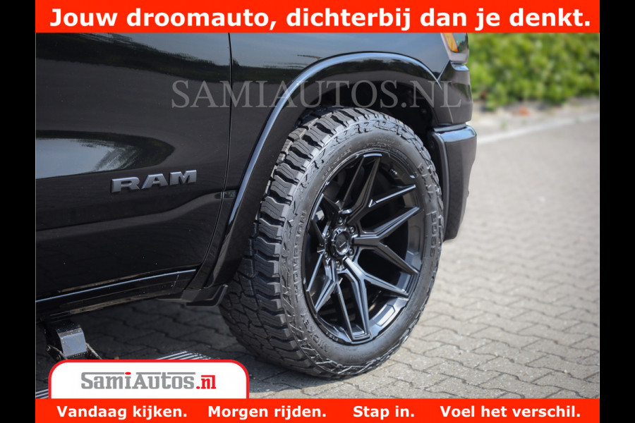 Dodge Ram 1500 Limited Night High Output 540HP 706Nm | Massage + Full Option | De Meest Luxe en Volle Pick-Up in zijn Klasse | Comfortabele Dubbele Cabine met Royale 5 Zitplaatsen | BPM vrij | Nu Leverbaar uit Voorraad | Voorraad Nr 2331 - 5133