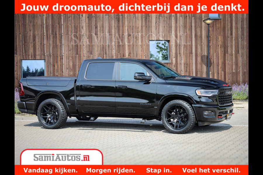 Dodge Ram 1500 Limited Night High Output 540HP 706Nm | Massage + Full Option | De Meest Luxe en Volle Pick-Up in zijn Klasse | Comfortabele Dubbele Cabine met Royale 5 Zitplaatsen | BPM vrij | Nu Leverbaar uit Voorraad | Voorraad Nr 2331 - 5133