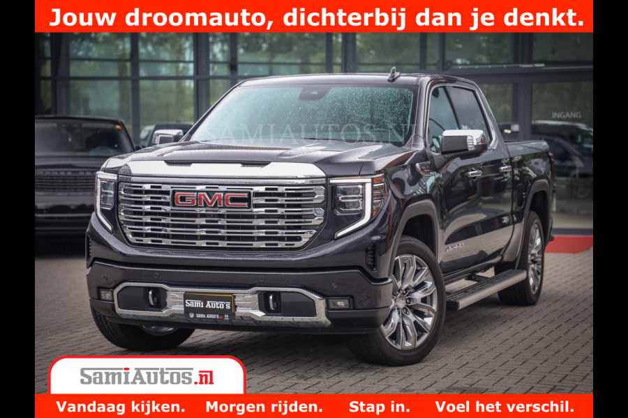 GMC Sierra DENALI | All-In Prijs | 6,2 V8 Full Option | De Meest Luxe Pick-Up in zijn Klasse | Comfortabele Dubbele Cabine met Royale 5 Zitplaatsen | BPM vrij | Nu Leverbaar uit Voorraad | Voorraad Nr 420229