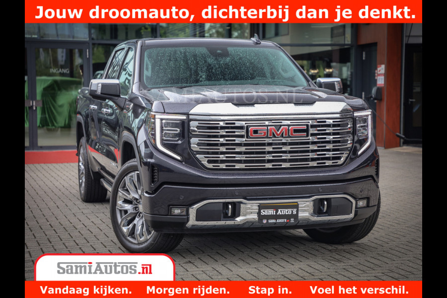 GMC Sierra DENALI | All-In Prijs | 6,2 V8 Full Option | De Meest Luxe Pick-Up in zijn Klasse | Comfortabele Dubbele Cabine met Royale 5 Zitplaatsen | BPM vrij | Nu Leverbaar uit Voorraad | Voorraad Nr 420229