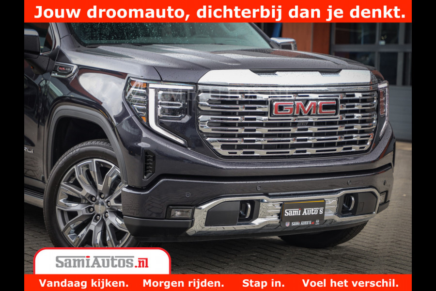 GMC Sierra DENALI | All-In Prijs | 6,2 V8 Full Option | De Meest Luxe Pick-Up in zijn Klasse | Comfortabele Dubbele Cabine met Royale 5 Zitplaatsen | BPM vrij | Nu Leverbaar uit Voorraad | Voorraad Nr 420229