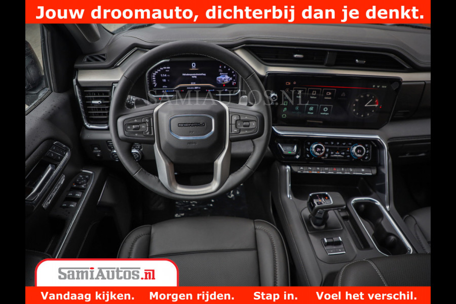 GMC Sierra DENALI | All-In Prijs | 6,2 V8 Full Option | De Meest Luxe Pick-Up in zijn Klasse | Comfortabele Dubbele Cabine met Royale 5 Zitplaatsen | BPM vrij | Nu Leverbaar uit Voorraad | Voorraad Nr 420229