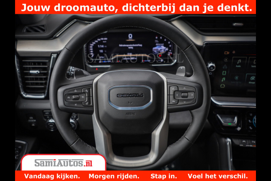 GMC Sierra DENALI | All-In Prijs | 6,2 V8 Full Option | De Meest Luxe Pick-Up in zijn Klasse | Comfortabele Dubbele Cabine met Royale 5 Zitplaatsen | BPM vrij | Nu Leverbaar uit Voorraad | Voorraad Nr 420229