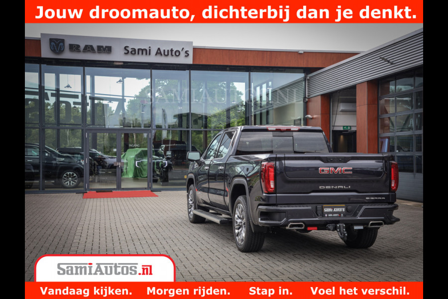 GMC Sierra DENALI | All-In Prijs | 6,2 V8 Full Option | De Meest Luxe Pick-Up in zijn Klasse | Comfortabele Dubbele Cabine met Royale 5 Zitplaatsen | BPM vrij | Nu Leverbaar uit Voorraad | Voorraad Nr 420229