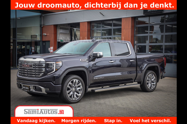GMC Sierra DENALI | All-In Prijs | 6,2 V8 Full Option | De Meest Luxe Pick-Up in zijn Klasse | Comfortabele Dubbele Cabine met Royale 5 Zitplaatsen | BPM vrij | Nu Leverbaar uit Voorraad | Voorraad Nr 420229