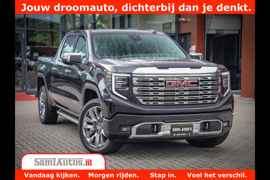 GMC Sierra DENALI | All-In Prijs | 6,2 V8 Full Option | De Meest Luxe Pick-Up in zijn Klasse | Comfortabele Dubbele Cabine met Royale 5 Zitplaatsen | BPM vrij | Nu Leverbaar uit Voorraad | Voorraad Nr 420229