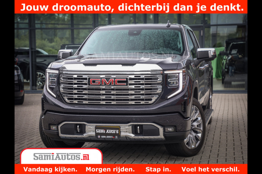 GMC Sierra DENALI | All-In Prijs | 6,2 V8 Full Option | De Meest Luxe Pick-Up in zijn Klasse | Comfortabele Dubbele Cabine met Royale 5 Zitplaatsen | BPM vrij | Nu Leverbaar uit Voorraad | Voorraad Nr 420229
