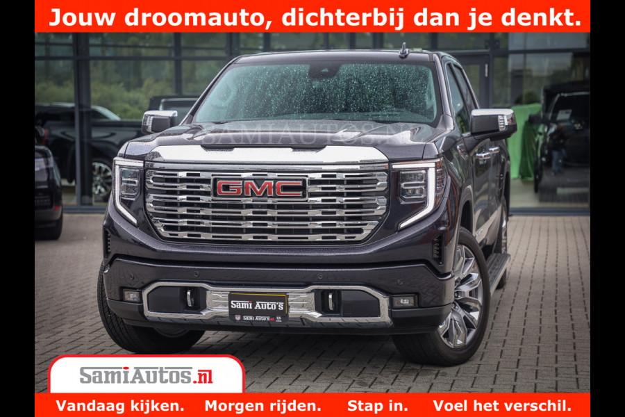 GMC Sierra DENALI | All-In Prijs | 6,2 V8 Full Option | De Meest Luxe Pick-Up in zijn Klasse | Comfortabele Dubbele Cabine met Royale 5 Zitplaatsen | BPM vrij | Nu Leverbaar uit Voorraad | Voorraad Nr 420229