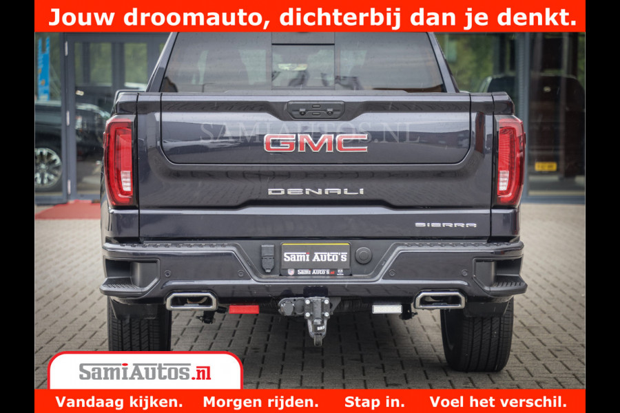 GMC Sierra DENALI | All-In Prijs | 6,2 V8 Full Option | De Meest Luxe Pick-Up in zijn Klasse | Comfortabele Dubbele Cabine met Royale 5 Zitplaatsen | BPM vrij | Nu Leverbaar uit Voorraad | Voorraad Nr 420229