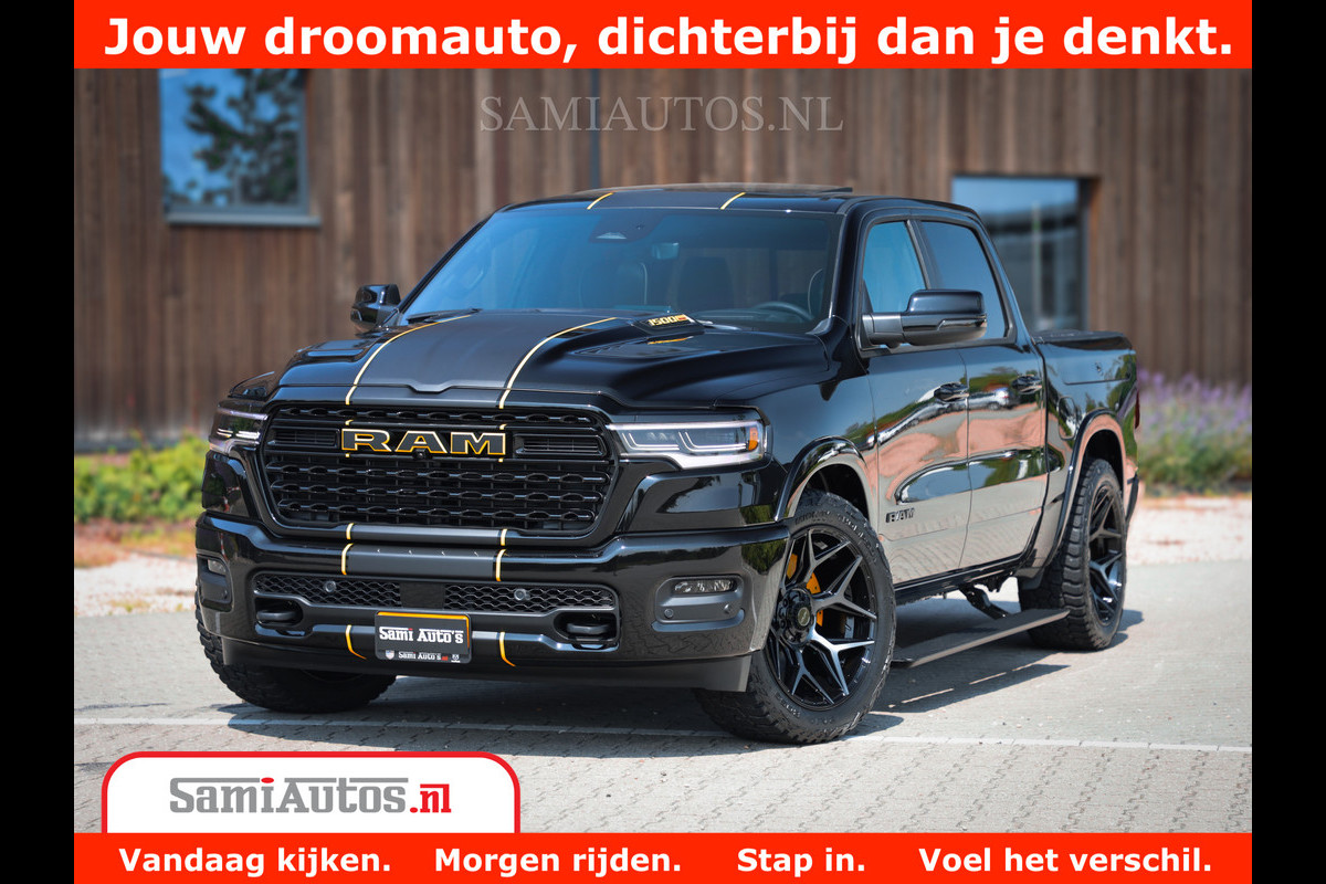 Dodge Ram 1500 Limited Night High Output 540HP 706Nm | Massage + Full Option | De Meest Luxe en Volle Pick-Up in zijn Klasse | Comfortabele Dubbele Cabine met Royale 5 Zitplaatsen | BPM vrij | Nu Leverbaar uit Voorraad | Voorraad Nr 2324 - 5142 Dodge Ram 1500 Limited Night High Output 540HP 706Nm | Massage + Full Option | De Meest Luxe en Volle Pick-Up in zijn Klasse | Comfortabele Dubbele Cabine met Royale 5 Zitplaatsen | BPM vrij | Nu Leverbaar uit Voorraad | Voorraad Nr 2324 - 5142
