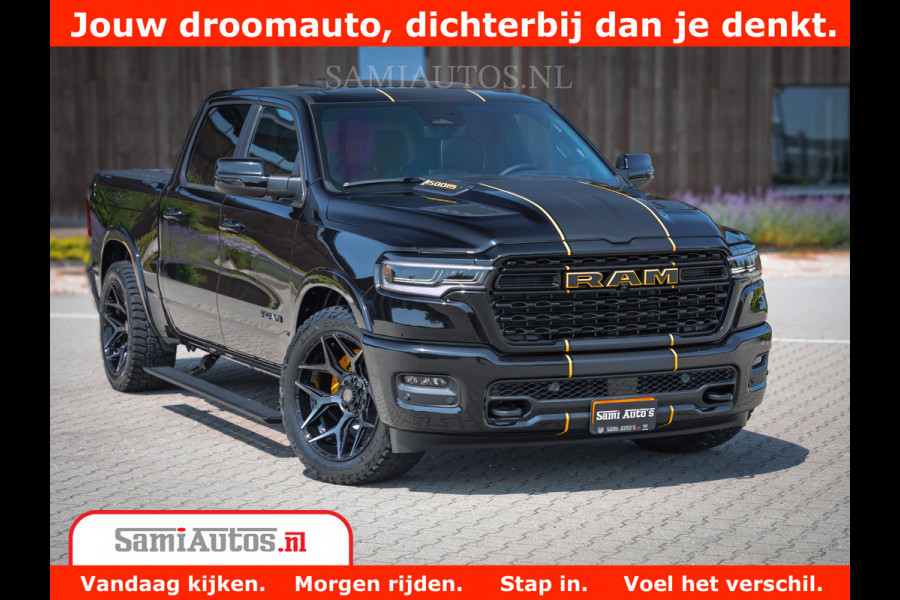 Dodge Ram 1500 Limited Night High Output 540HP 706Nm | Massage + Full Option | De Meest Luxe en Volle Pick-Up in zijn Klasse | Comfortabele Dubbele Cabine met Royale 5 Zitplaatsen | BPM vrij | Nu Leverbaar uit Voorraad | Voorraad Nr 2324 - 5142
