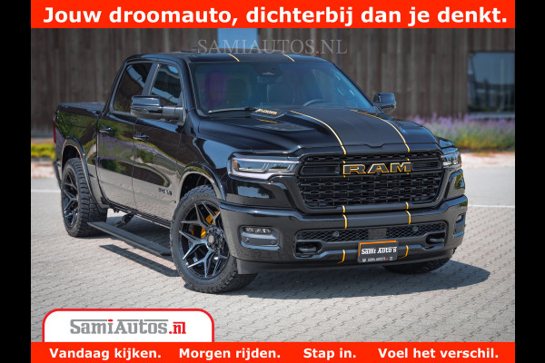 Dodge Ram 1500 Limited Night High Output 540HP 706Nm | Massage + Full Option | De Meest Luxe en Volle Pick-Up in zijn Klasse | Comfortabele Dubbele Cabine met Royale 5 Zitplaatsen | BPM vrij | Nu Leverbaar uit Voorraad | Voorraad Nr 2324 - 5142