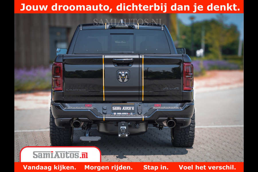 Dodge Ram 1500 Limited Night High Output 540HP 706Nm | Massage + Full Option | De Meest Luxe en Volle Pick-Up in zijn Klasse | Comfortabele Dubbele Cabine met Royale 5 Zitplaatsen | BPM vrij | Nu Leverbaar uit Voorraad | Voorraad Nr 2324 - 5142