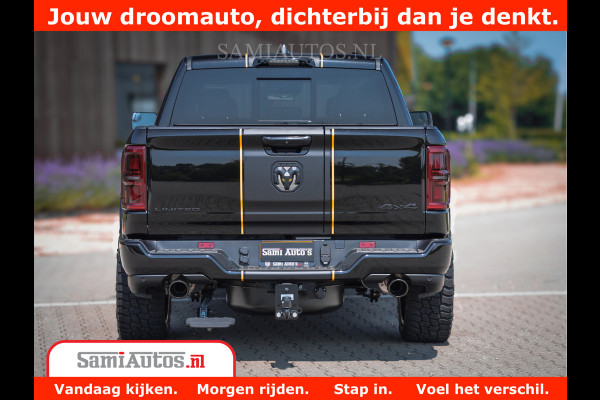 Dodge Ram 1500 Limited Night High Output 540HP 706Nm | Massage + Full Option | De Meest Luxe en Volle Pick-Up in zijn Klasse | Comfortabele Dubbele Cabine met Royale 5 Zitplaatsen | BPM vrij | Nu Leverbaar uit Voorraad | Voorraad Nr 2324 - 5142
