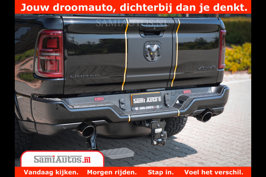 Dodge Ram 1500 Limited Night High Output 540HP 706Nm | Massage + Full Option | De Meest Luxe en Volle Pick-Up in zijn Klasse | Comfortabele Dubbele Cabine met Royale 5 Zitplaatsen | BPM vrij | Nu Leverbaar uit Voorraad | Voorraad Nr 2324 - 5142