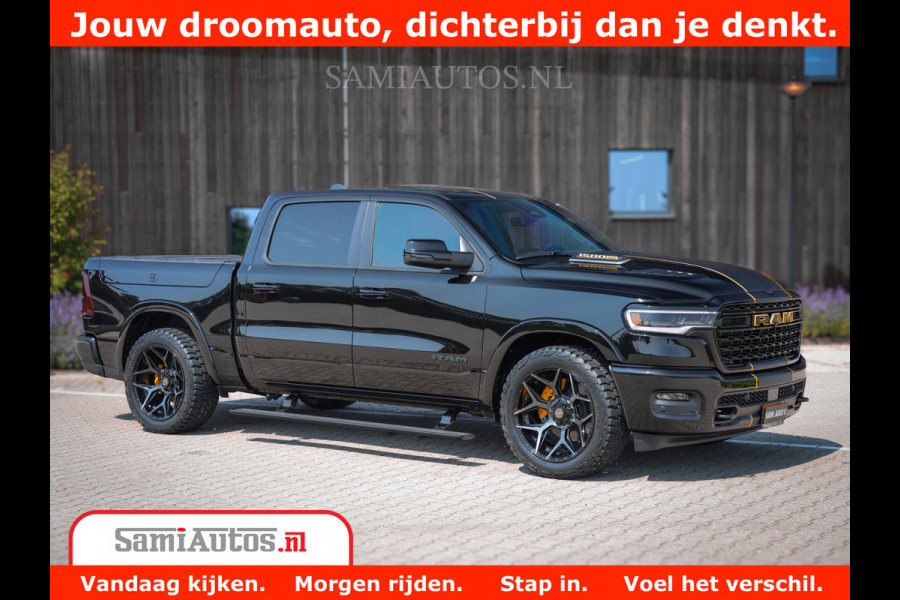 Dodge Ram 1500 Limited Night High Output 540HP 706Nm | Massage + Full Option | De Meest Luxe en Volle Pick-Up in zijn Klasse | Comfortabele Dubbele Cabine met Royale 5 Zitplaatsen | BPM vrij | Nu Leverbaar uit Voorraad | Voorraad Nr 2324 - 5142