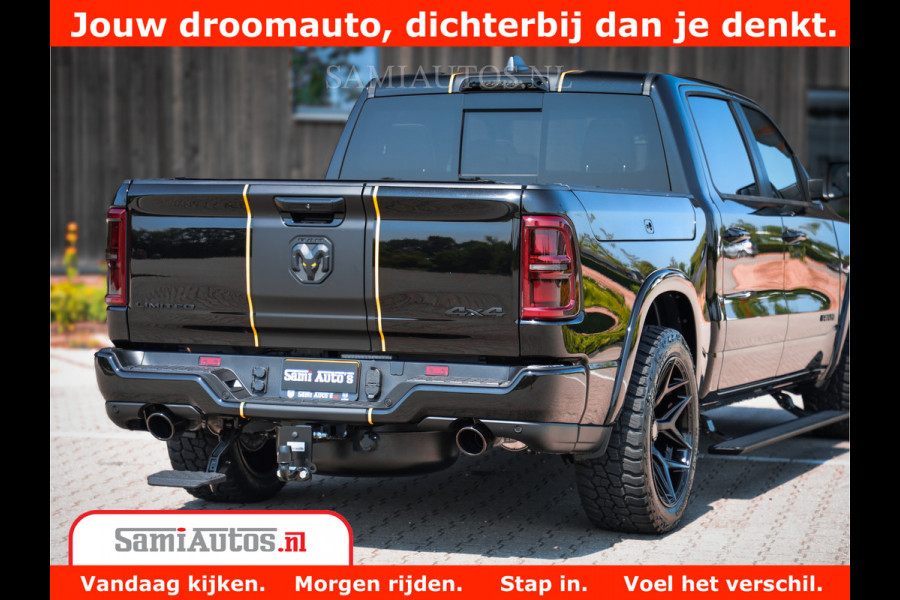 Dodge Ram 1500 Limited Night High Output 540HP 706Nm | Massage + Full Option | De Meest Luxe en Volle Pick-Up in zijn Klasse | Comfortabele Dubbele Cabine met Royale 5 Zitplaatsen | BPM vrij | Nu Leverbaar uit Voorraad | Voorraad Nr 2324 - 5142