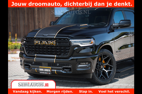 Dodge Ram 1500 Limited Night High Output 540HP 706Nm | Massage + Full Option | De Meest Luxe en Volle Pick-Up in zijn Klasse | Comfortabele Dubbele Cabine met Royale 5 Zitplaatsen | BPM vrij | Nu Leverbaar uit Voorraad | Voorraad Nr 2324 - 5142
