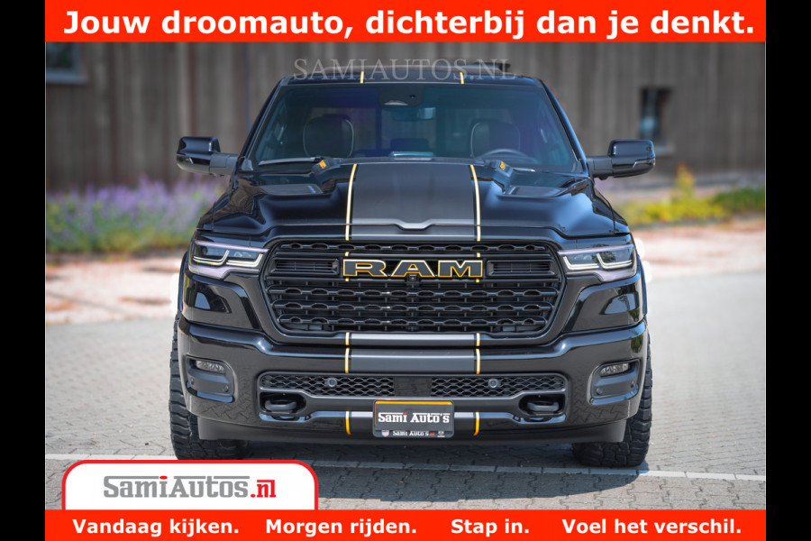 Dodge Ram 1500 Limited Night High Output 540HP 706Nm | Massage + Full Option | De Meest Luxe en Volle Pick-Up in zijn Klasse | Comfortabele Dubbele Cabine met Royale 5 Zitplaatsen | BPM vrij | Nu Leverbaar uit Voorraad | Voorraad Nr 2324 - 5142