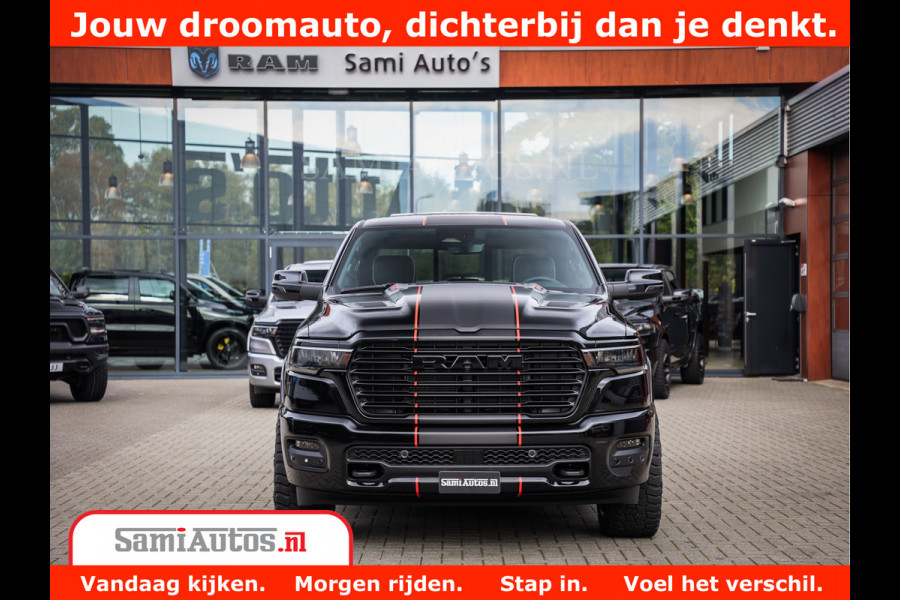 Dodge Ram 1500 Night Premium | Full Option | De Meest Luxe Pick-Up in zijn Klasse | Comfortabele Dubbele Cabine met Royale 5 Zitplaatsen | BPM vrij | Nu Leverbaar uit Voorraad | Voorraad Nr 2283 - 3326