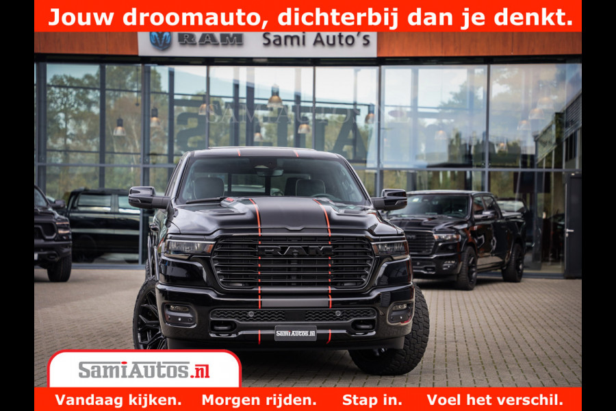 Dodge Ram 1500 Night Premium | Full Option | De Meest Luxe Pick-Up in zijn Klasse | Comfortabele Dubbele Cabine met Royale 5 Zitplaatsen | BPM vrij | Nu Leverbaar uit Voorraad | Voorraad Nr 2283 - 3326