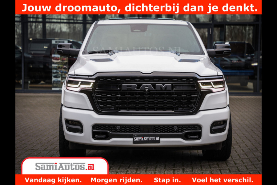 Dodge Ram 1500 Limited Night High Output 540HP 706Nm | Massage + Full Option | De Meest Luxe en Volle Pick-Up in zijn Klasse | Comfortabele Dubbele Cabine met Royale 5 Zitplaatsen | BPM vrij | Nu Leverbaar uit Voorraad | Voorraad Nr 2336 - 7700