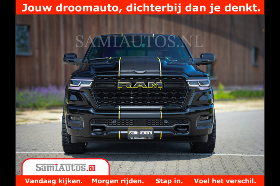 Dodge Ram 1500 Limited Night H.O 540HP 706Nm | Massage + Full Option | De Meest Luxe en Volle Pick-Up in zijn Klasse | Comfortabele Dubbele Cabine met Royale 5 Zitplaatsen | BPM vrij | Nu Leverbaar uit Voorraad | Voorraad Nr 2338 - 5404