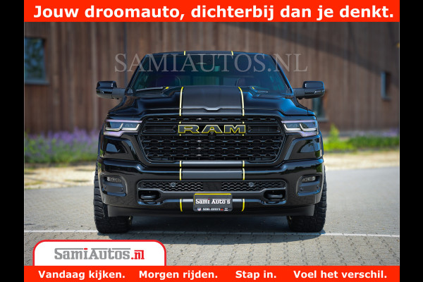 Dodge Ram 1500 Limited Night H.O 540HP 706Nm | Massage + Full Option | De Meest Luxe en Volle Pick-Up in zijn Klasse | Comfortabele Dubbele Cabine met Royale 5 Zitplaatsen | BPM vrij | Nu Leverbaar uit Voorraad | Voorraad Nr 2338 - 5404