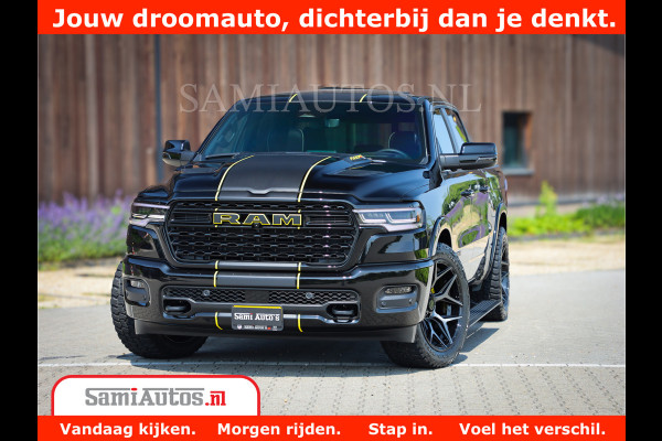 Dodge Ram 1500 Limited Night H.O 540HP 706Nm | Massage + Full Option | De Meest Luxe en Volle Pick-Up in zijn Klasse | Comfortabele Dubbele Cabine met Royale 5 Zitplaatsen | BPM vrij | Nu Leverbaar uit Voorraad | Voorraad Nr 2338 - 5404