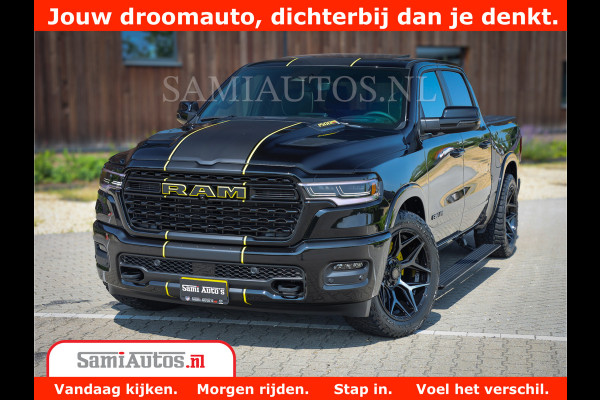 Dodge Ram 1500 Limited Night H.O 540HP 706Nm | Massage + Full Option | De Meest Luxe en Volle Pick-Up in zijn Klasse | Comfortabele Dubbele Cabine met Royale 5 Zitplaatsen | BPM vrij | Nu Leverbaar uit Voorraad | Voorraad Nr 2338 - 5404