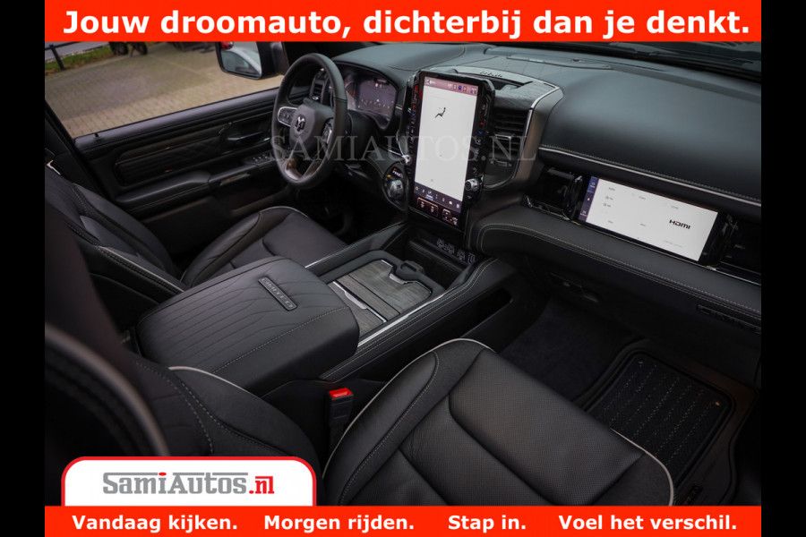 Dodge Ram 1500 Limited Night H.O 540HP 706Nm | Massage + Full Option | De Meest Luxe en Volle Pick-Up in zijn Klasse | Comfortabele Dubbele Cabine met Royale 5 Zitplaatsen | BPM vrij | Nu Leverbaar uit Voorraad | Voorraad Nr 2338 - 5404
