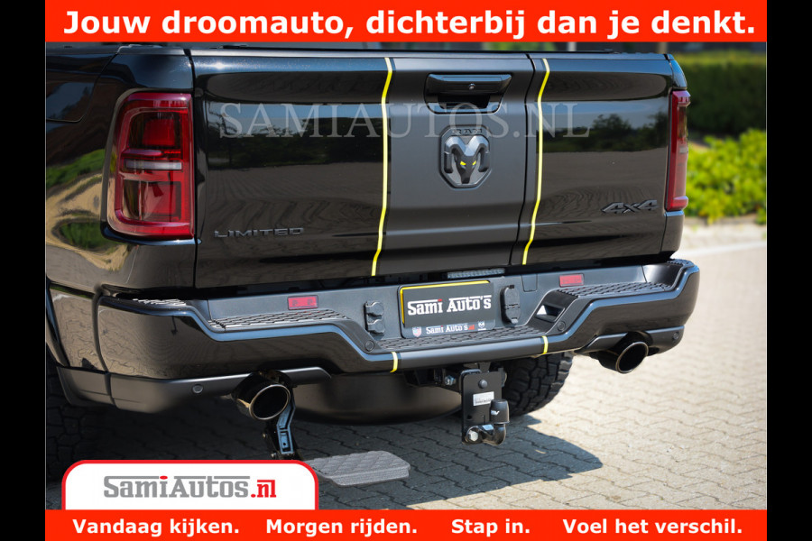 Dodge Ram 1500 Limited Night H.O 540HP 706Nm | Massage + Full Option | De Meest Luxe en Volle Pick-Up in zijn Klasse | Comfortabele Dubbele Cabine met Royale 5 Zitplaatsen | BPM vrij | Nu Leverbaar uit Voorraad | Voorraad Nr 2338 - 5404