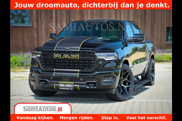 Dodge Ram 1500 Limited Night H.O 540HP 706Nm | Massage + Full Option | De Meest Luxe en Volle Pick-Up in zijn Klasse | Comfortabele Dubbele Cabine met Royale 5 Zitplaatsen | BPM vrij | Nu Leverbaar uit Voorraad | Voorraad Nr 2338 - 5404