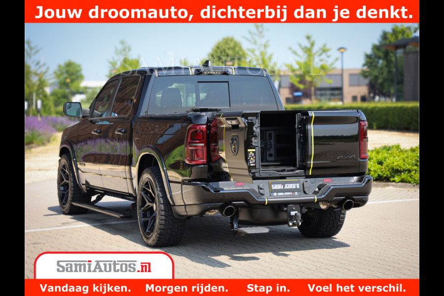 Dodge Ram 1500 Limited Night H.O 540HP 706Nm | Massage + Full Option | De Meest Luxe en Volle Pick-Up in zijn Klasse | Comfortabele Dubbele Cabine met Royale 5 Zitplaatsen | BPM vrij | Nu Leverbaar uit Voorraad | Voorraad Nr 2338 - 5404