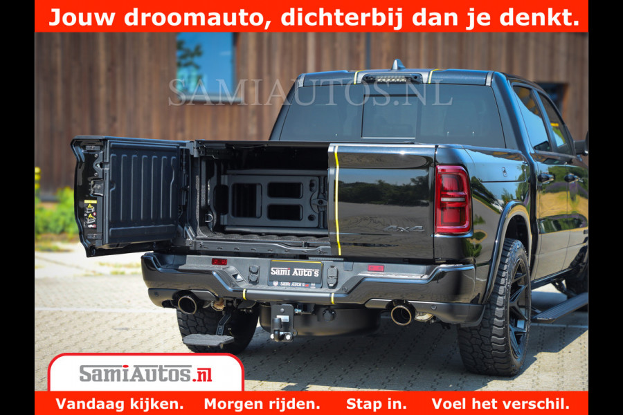 Dodge Ram 1500 Limited Night H.O 540HP 706Nm | Massage + Full Option | De Meest Luxe en Volle Pick-Up in zijn Klasse | Comfortabele Dubbele Cabine met Royale 5 Zitplaatsen | BPM vrij | Nu Leverbaar uit Voorraad | Voorraad Nr 2338 - 5404