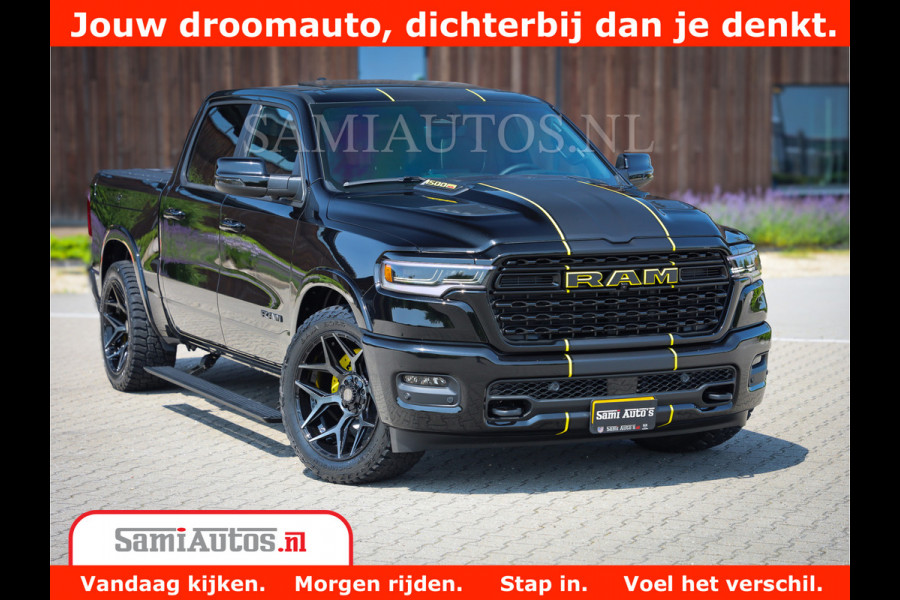 Dodge Ram 1500 Limited Night H.O 540HP 706Nm | Massage + Full Option | De Meest Luxe en Volle Pick-Up in zijn Klasse | Comfortabele Dubbele Cabine met Royale 5 Zitplaatsen | BPM vrij | Nu Leverbaar uit Voorraad | Voorraad Nr 2338 - 5404
