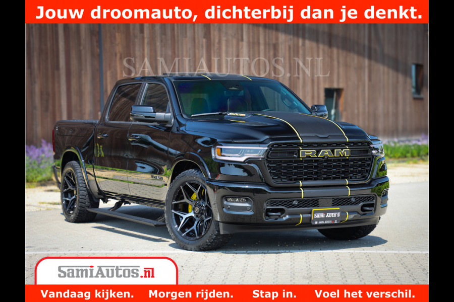 Dodge Ram 1500 Limited Night H.O 540HP 706Nm | Massage + Full Option | De Meest Luxe en Volle Pick-Up in zijn Klasse | Comfortabele Dubbele Cabine met Royale 5 Zitplaatsen | BPM vrij | Nu Leverbaar uit Voorraad | Voorraad Nr 2338 - 5404