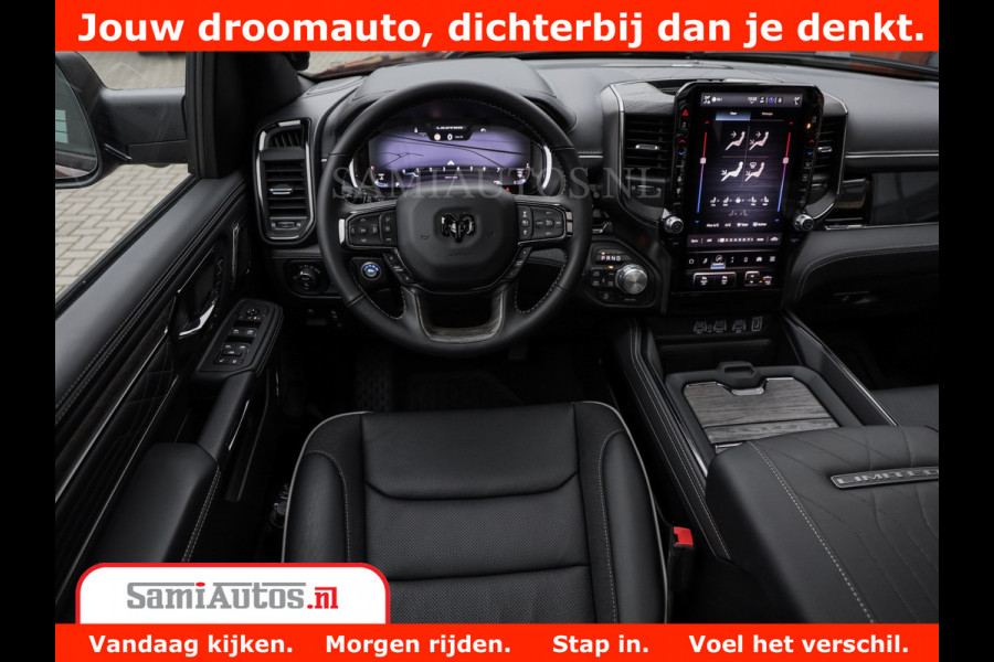 Dodge Ram 1500 Limited Night H.O 540HP 706Nm | Massage + Full Option | De Meest Luxe en Volle Pick-Up in zijn Klasse | Comfortabele Dubbele Cabine met Royale 5 Zitplaatsen | BPM vrij | Nu Leverbaar uit Voorraad | Voorraad Nr 2338 - 5404