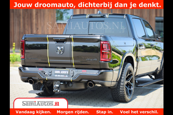 Dodge Ram 1500 Limited Night H.O 540HP 706Nm | Massage + Full Option | De Meest Luxe en Volle Pick-Up in zijn Klasse | Comfortabele Dubbele Cabine met Royale 5 Zitplaatsen | BPM vrij | Nu Leverbaar uit Voorraad | Voorraad Nr 2338 - 5404