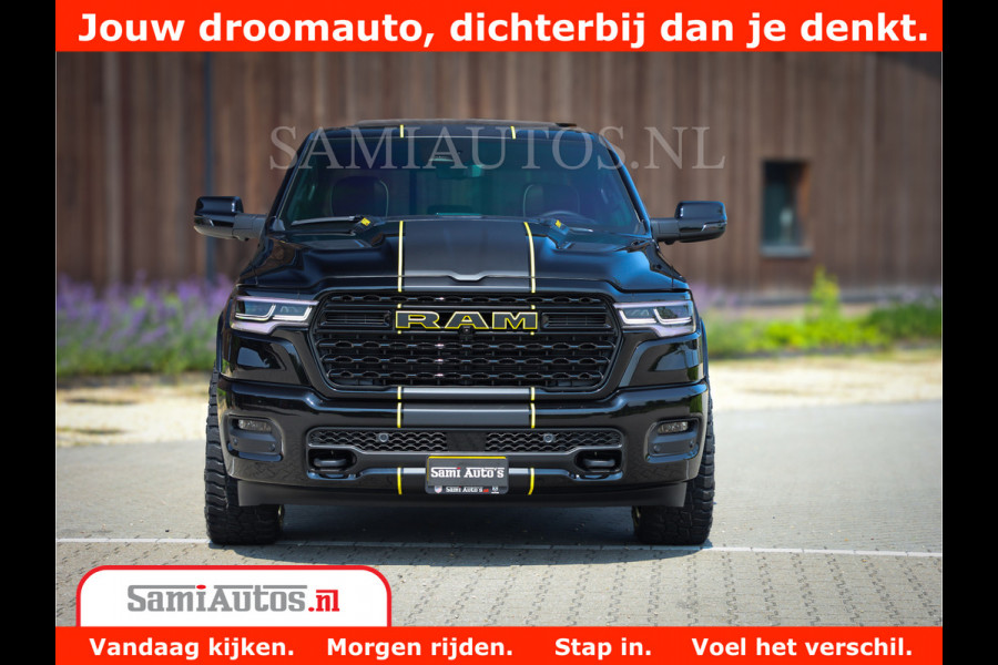 Dodge Ram 1500 Limited Night H.O 540HP 706Nm | Massage + Full Option | De Meest Luxe en Volle Pick-Up in zijn Klasse | Comfortabele Dubbele Cabine met Royale 5 Zitplaatsen | BPM vrij | Nu Leverbaar uit Voorraad | Voorraad Nr 2338 - 5404