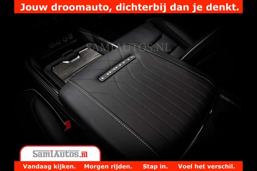 Dodge Ram 1500 Limited Night H.O 540HP 706Nm | Massage + Full Option | De Meest Luxe en Volle Pick-Up in zijn Klasse | Comfortabele Dubbele Cabine met Royale 5 Zitplaatsen | BPM vrij | Nu Leverbaar uit Voorraad | Voorraad Nr 2338 - 5404