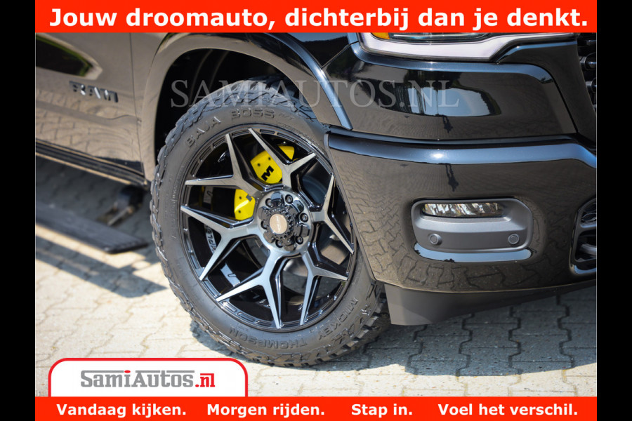 Dodge Ram 1500 Limited Night H.O 540HP 706Nm | Massage + Full Option | De Meest Luxe en Volle Pick-Up in zijn Klasse | Comfortabele Dubbele Cabine met Royale 5 Zitplaatsen | BPM vrij | Nu Leverbaar uit Voorraad | Voorraad Nr 2338 - 5404