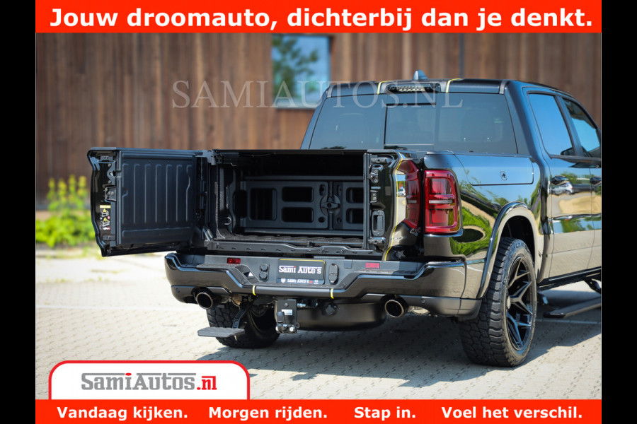 Dodge Ram 1500 Limited Night H.O 540HP 706Nm | Massage + Full Option | De Meest Luxe en Volle Pick-Up in zijn Klasse | Comfortabele Dubbele Cabine met Royale 5 Zitplaatsen | BPM vrij | Nu Leverbaar uit Voorraad | Voorraad Nr 2338 - 5404