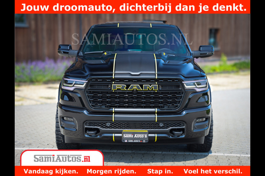Dodge Ram 1500 Limited Night H.O 540HP 706Nm | Massage + Full Option | De Meest Luxe en Volle Pick-Up in zijn Klasse | Comfortabele Dubbele Cabine met Royale 5 Zitplaatsen | BPM vrij | Nu Leverbaar uit Voorraad | Voorraad Nr 2338 - 5404