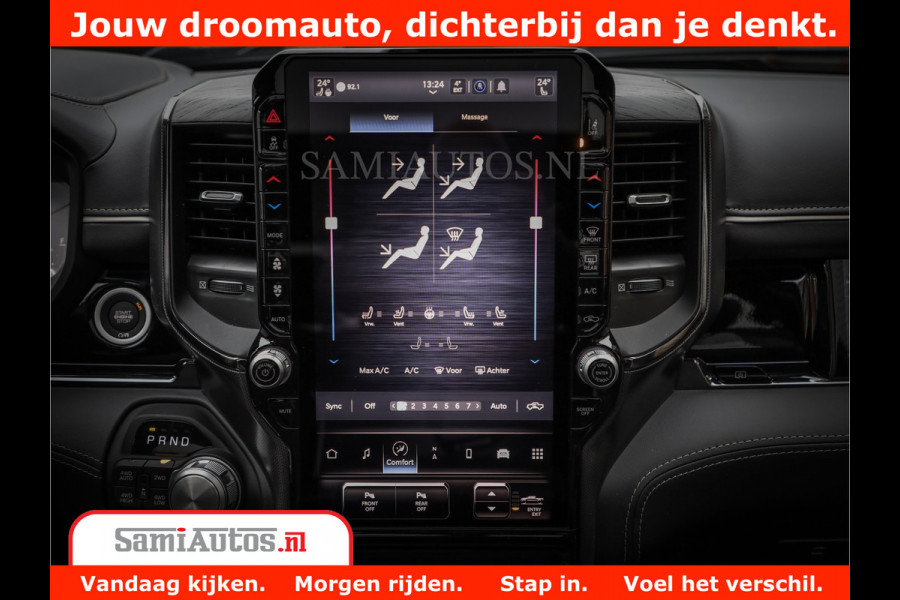 Dodge Ram 1500 Limited Night H.O 540HP 706Nm | Massage + Full Option | De Meest Luxe en Volle Pick-Up in zijn Klasse | Comfortabele Dubbele Cabine met Royale 5 Zitplaatsen | BPM vrij | Nu Leverbaar uit Voorraad | Voorraad Nr 2338 - 5404