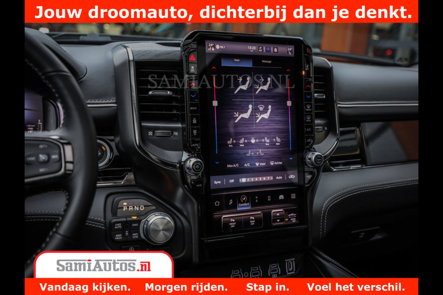 Dodge Ram 1500 Limited Night H.O 540HP 706Nm | Massage + Full Option | De Meest Luxe en Volle Pick-Up in zijn Klasse | Comfortabele Dubbele Cabine met Royale 5 Zitplaatsen | BPM vrij | Nu Leverbaar uit Voorraad | Voorraad Nr 2338 - 5404