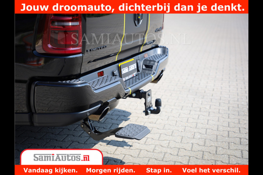 Dodge Ram 1500 Limited Night H.O 540HP 706Nm | Massage + Full Option | De Meest Luxe en Volle Pick-Up in zijn Klasse | Comfortabele Dubbele Cabine met Royale 5 Zitplaatsen | BPM vrij | Nu Leverbaar uit Voorraad | Voorraad Nr 2338 - 5404