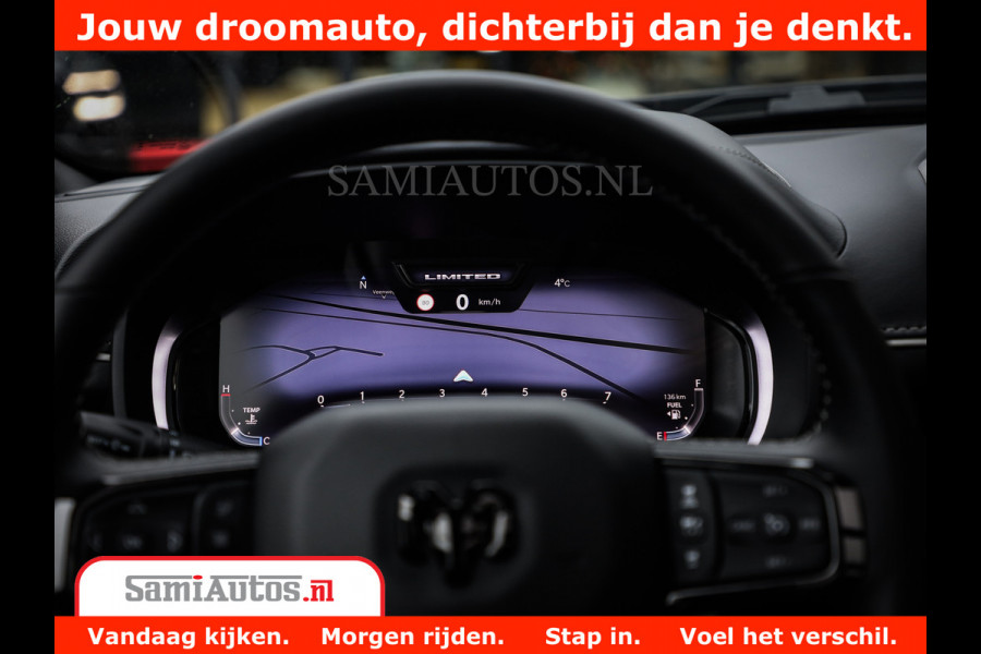 Dodge Ram 1500 Limited Night H.O 540HP 706Nm | Massage + Full Option | De Meest Luxe en Volle Pick-Up in zijn Klasse | Comfortabele Dubbele Cabine met Royale 5 Zitplaatsen | BPM vrij | Nu Leverbaar uit Voorraad | Voorraad Nr 2338 - 5404