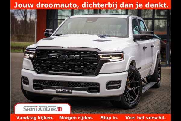 Dodge Ram 1500 Limited Night High Output 540HP 706Nm | Massage + Full Option | De Meest Luxe en Volle Pick-Up in zijn Klasse | Comfortabele Dubbele Cabine met Royale 5 Zitplaatsen | BPM vrij | Nu Leverbaar uit Voorraad | Voorraad Nr 2352 - 7649