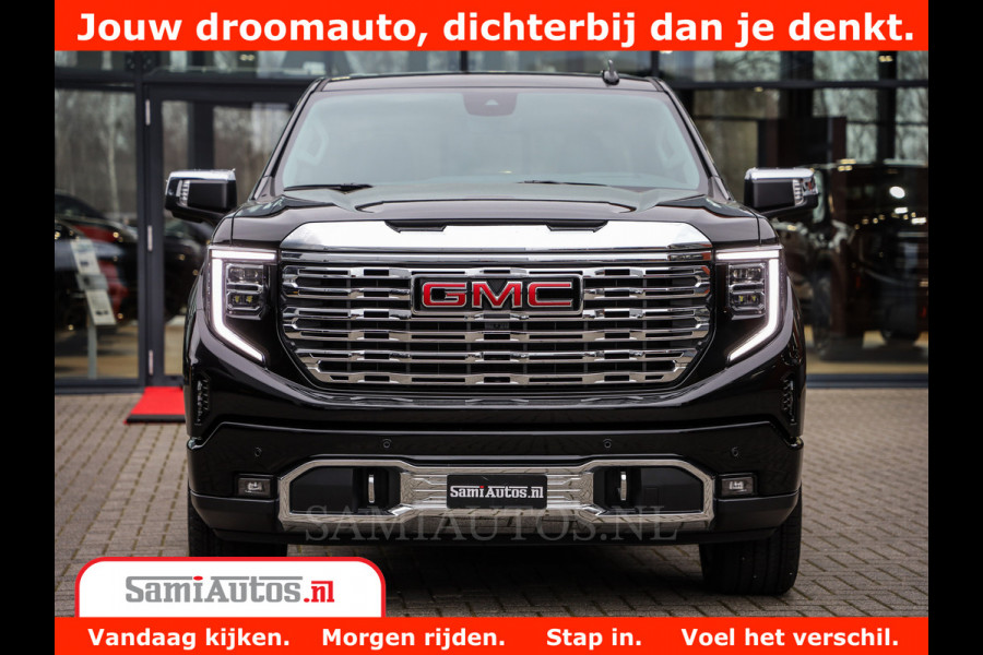 GMC Sierra DENALI | All-In Prijs | 6,2 V8 Full Option | De Meest Luxe Pick-Up in zijn Klasse | Comfortabele Dubbele Cabine met Royale 5 Zitplaatsen | BPM vrij | Nu Leverbaar uit Voorraad | Voorraad Nr 433587